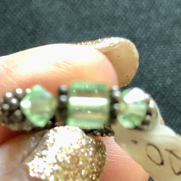 Swarovski crystal Stretch ring Toe Ring Sterling Silver choose color NWT - Picture 4 of 7